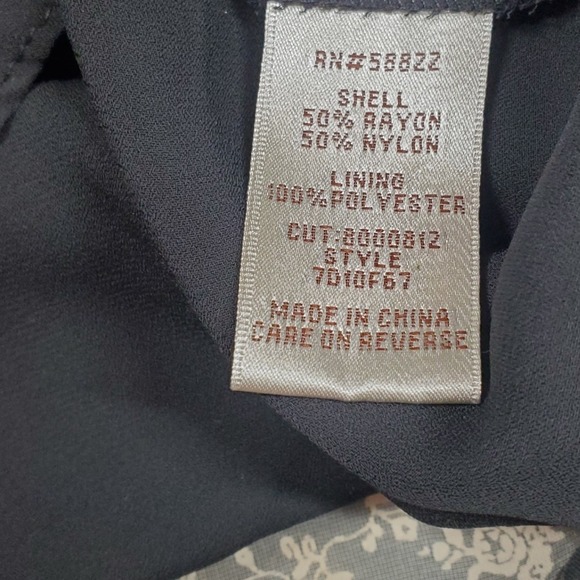 Max Studio Floral Velvet Burnout Dress Women Small Black Whimsigoth Forest Fairy - Picture 7 of 9